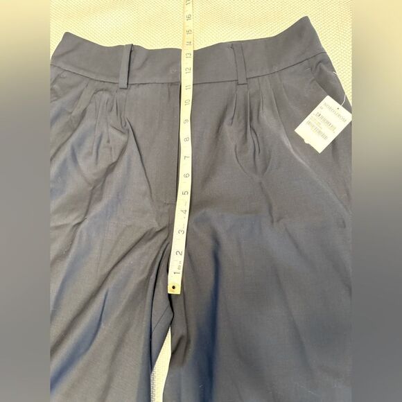 Olivia Palermo Chelsea28 Navy Wool High Waisted Wide Leg Trousers 10 Nordstrom - Picture 3 of 12